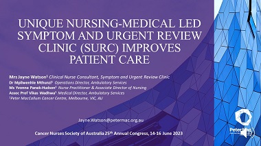 Unique Symptom and Urgent Review Clinic (SURC) model improves patient centred care.